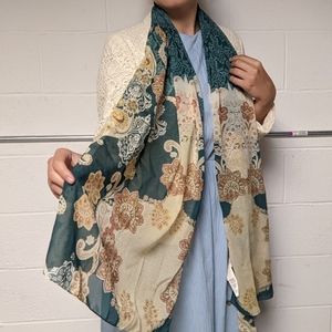 Chico's Long Floral Scarf